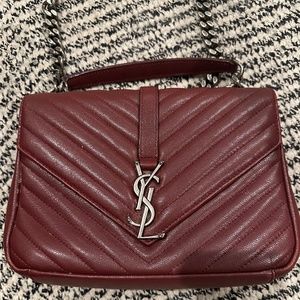 Burgundy YSL cross body